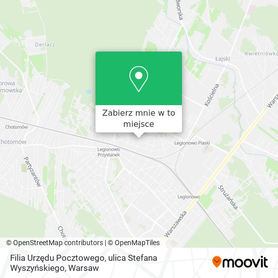 Mapa Filia Urzędu Pocztowego, ulica Stefana Wyszyńskiego