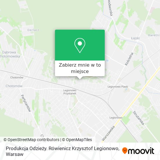 Mapa Produkcja Odzieży. Rówienicz Krzysztof Legionowo