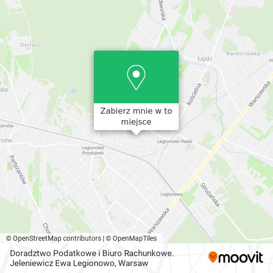 Mapa Doradztwo Podatkowe i Biuro Rachunkowe. Jeleniewicz Ewa Legionowo