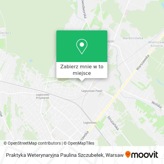 Mapa Praktyka Weterynaryjna Paulina Szczubełek