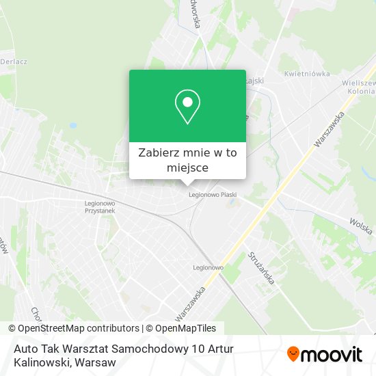 Mapa Auto Tak Warsztat Samochodowy 10 Artur Kalinowski