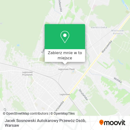 Mapa Jacek Sosnowski Autokarowy Przewóz Osób