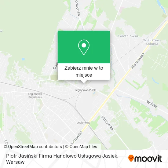 Mapa Piotr Jasiński Firma Handlowo Usługowa Jasiek