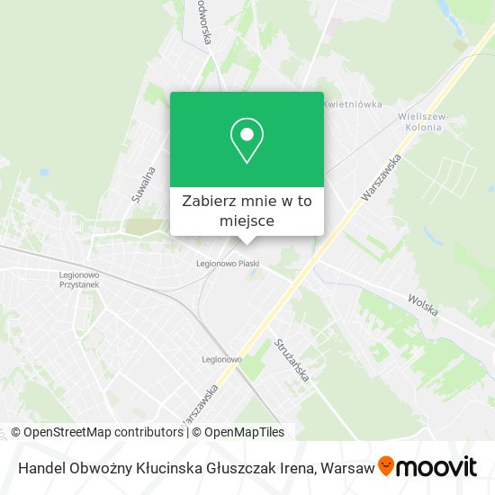 Mapa Handel Obwożny Kłucinska Głuszczak Irena