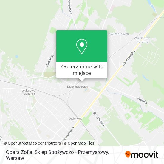 Mapa Opara Zofia. Sklep Spożywczo - Przemysłowy