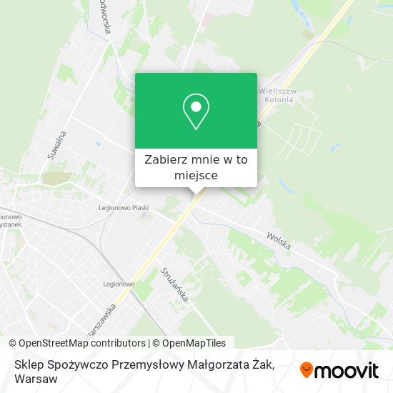 Mapa Sklep Spożywczo Przemysłowy Małgorzata Żak