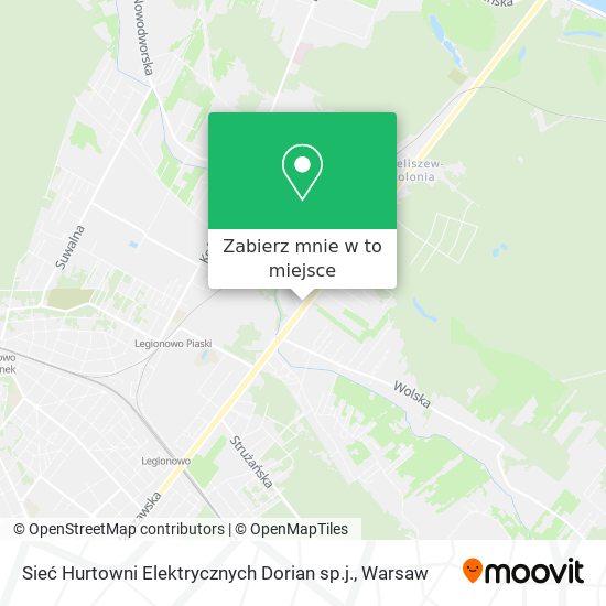 Mapa Sieć Hurtowni Elektrycznych Dorian sp.j.