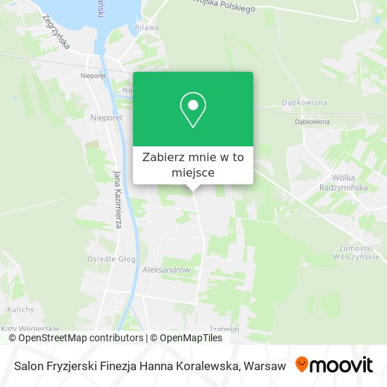 Mapa Salon Fryzjerski Finezja Hanna Koralewska