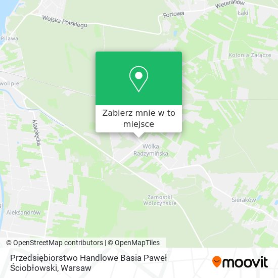 Mapa Przedsiębiorstwo Handlowe Basia Paweł Ściobłowski