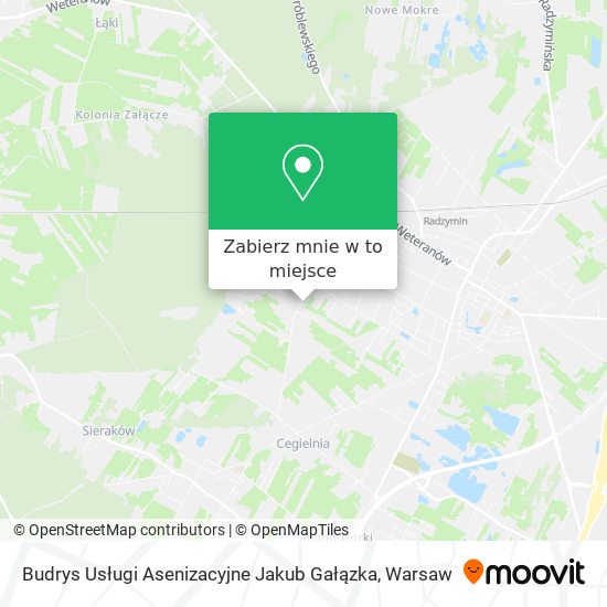 Mapa Budrys Usługi Asenizacyjne Jakub Gałązka