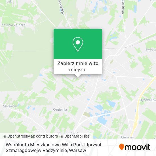 Mapa Wspólnota Mieszkaniowa Willa Park I Iprzyul Szmaragdowejw Radzyminie