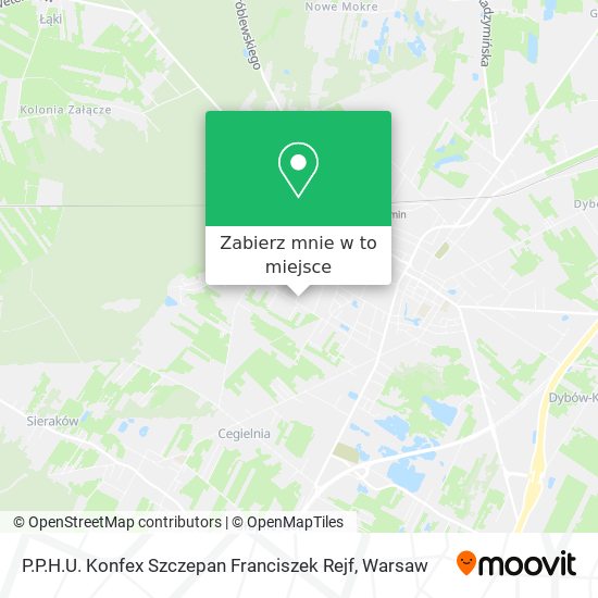 Mapa P.P.H.U. Konfex Szczepan Franciszek Rejf