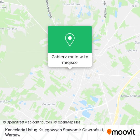 Mapa Kancelaria Usług Księgowych Sławomir Gawroński