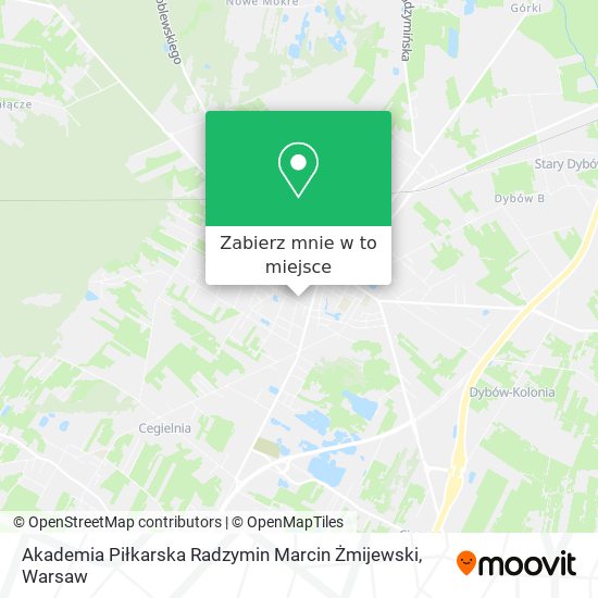 Mapa Akademia Piłkarska Radzymin Marcin Żmijewski