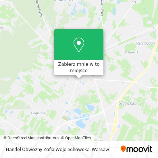 Mapa Handel Obwoźny Zofia Wojciechowska