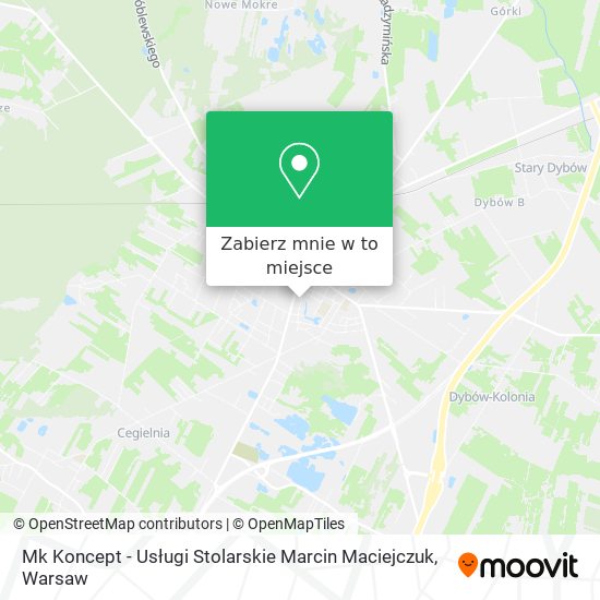 Mapa Mk Koncept - Usługi Stolarskie Marcin Maciejczuk