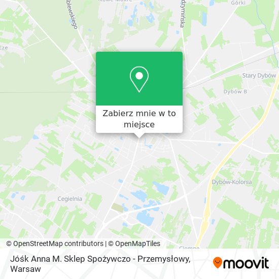 Mapa Jóśk Anna M. Sklep Spożywczo - Przemysłowy