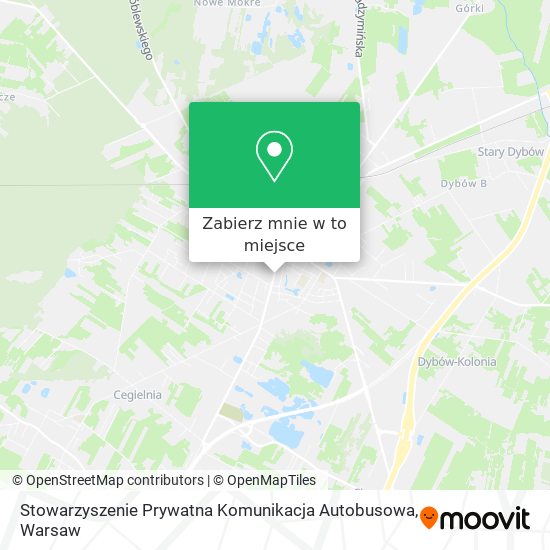 Mapa Stowarzyszenie Prywatna Komunikacja Autobusowa