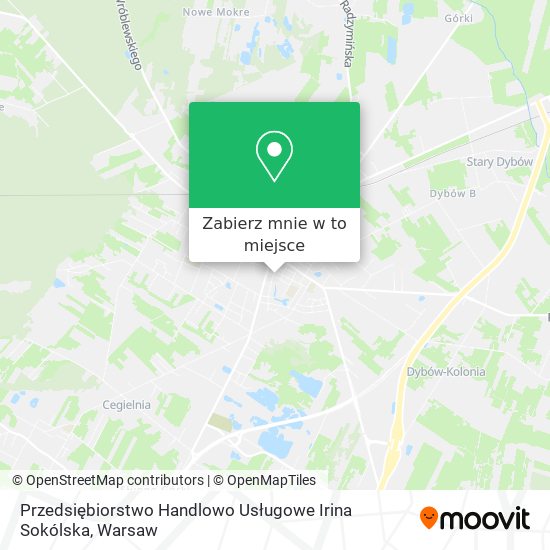 Mapa Przedsiębiorstwo Handlowo Usługowe Irina Sokólska