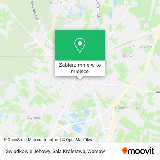 Mapa Świadkowie Jehowy. Sala Królestwa