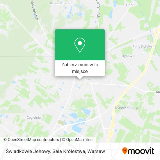 Mapa Świadkowie Jehowy. Sala Królestwa