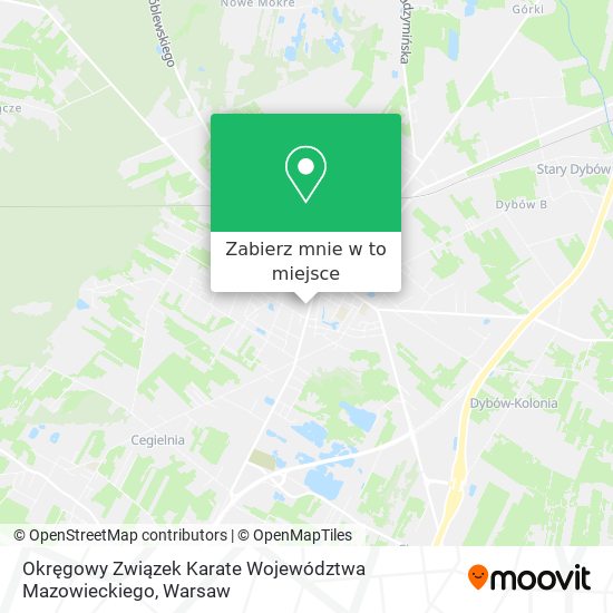 Mapa Okręgowy Związek Karate Województwa Mazowieckiego