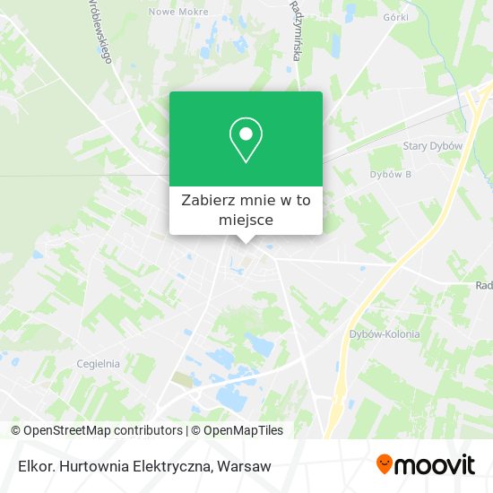 Mapa Elkor. Hurtownia Elektryczna