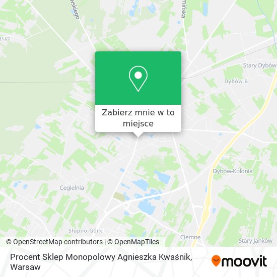 Mapa Procent Sklep Monopolowy Agnieszka Kwaśnik