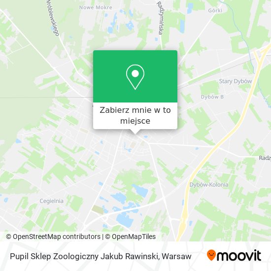 Mapa Pupil Sklep Zoologiczny Jakub Rawinski