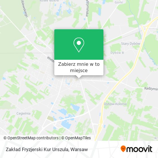 Mapa Zakład Fryzjerski Kur Urszula