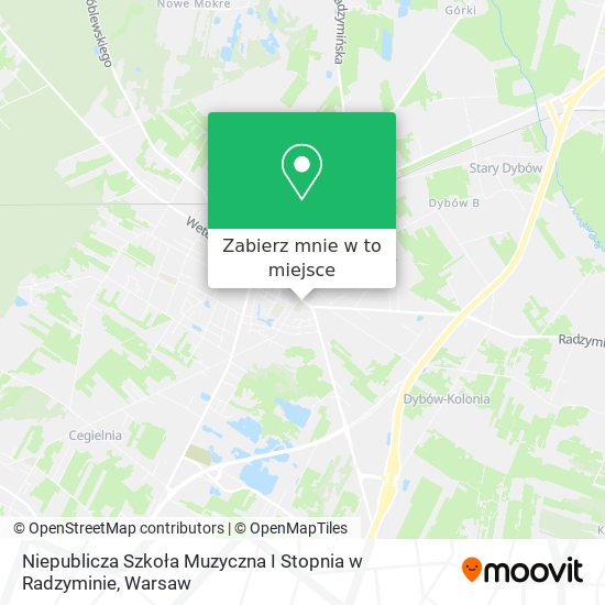 Mapa Niepublicza Szkoła Muzyczna I Stopnia w Radzyminie