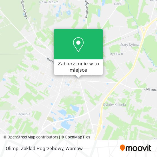 Mapa Olimp. Zaklad Pogrzebowy