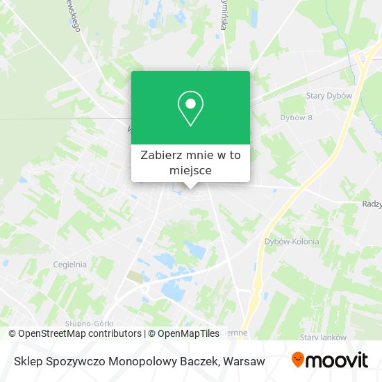 Mapa Sklep Spozywczo Monopolowy Baczek