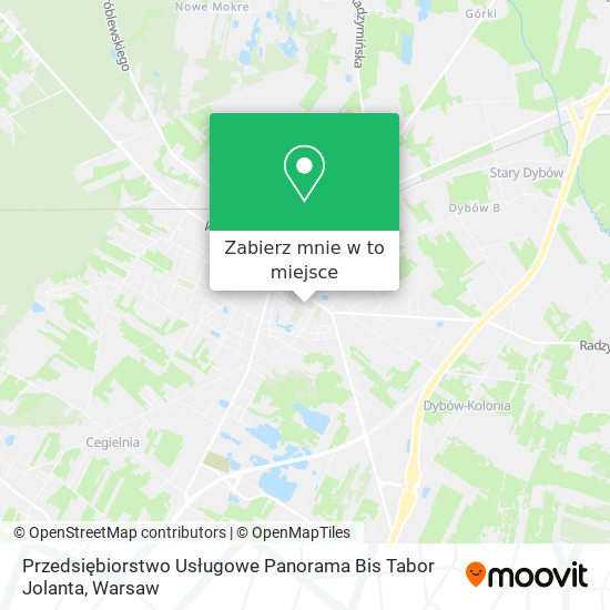 Mapa Przedsiębiorstwo Usługowe Panorama Bis Tabor Jolanta