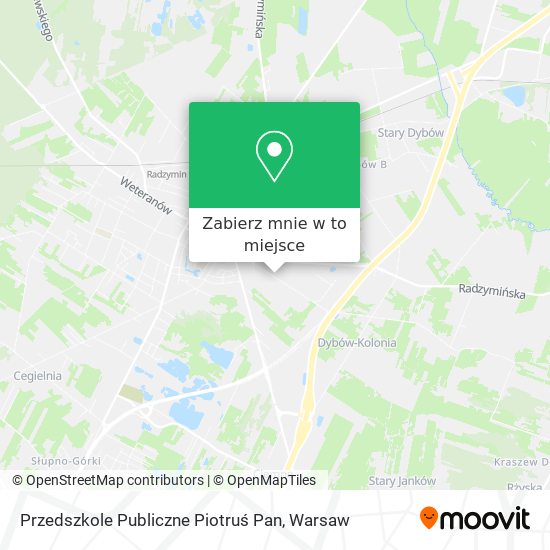 Mapa Przedszkole Publiczne Piotruś Pan