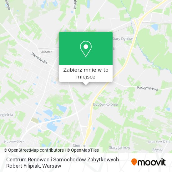 Mapa Centrum Renowacji Samochodów Zabytkowych Robert Filipiak