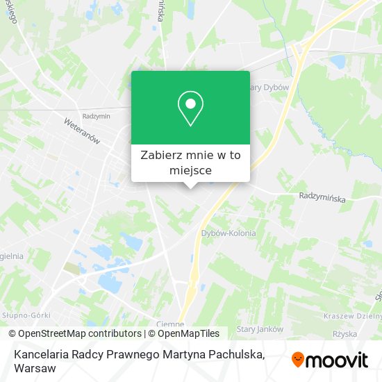 Mapa Kancelaria Radcy Prawnego Martyna Pachulska