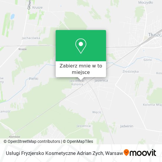 Mapa Usługi Fryzjersko Kosmetyczne Adrian Zych