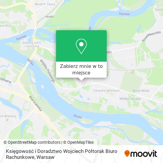 Mapa Księgowość i Doradztwo Wojciech Półtorak Biuro Rachunkowe