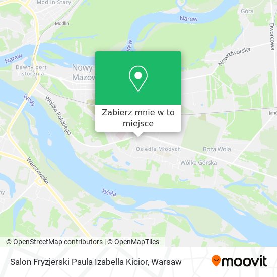 Mapa Salon Fryzjerski Paula Izabella Kicior