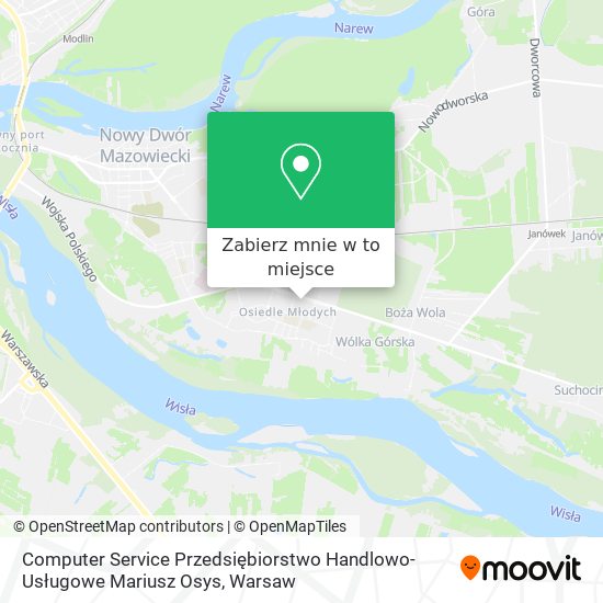 Mapa Computer Service Przedsiębiorstwo Handlowo-Usługowe Mariusz Osys