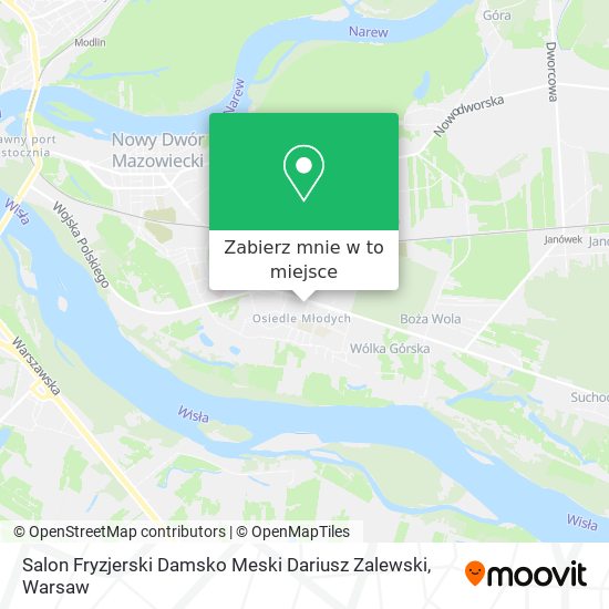 Mapa Salon Fryzjerski Damsko Meski Dariusz Zalewski