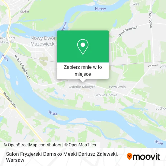 Mapa Salon Fryzjerski Damsko Meski Dariusz Zalewski