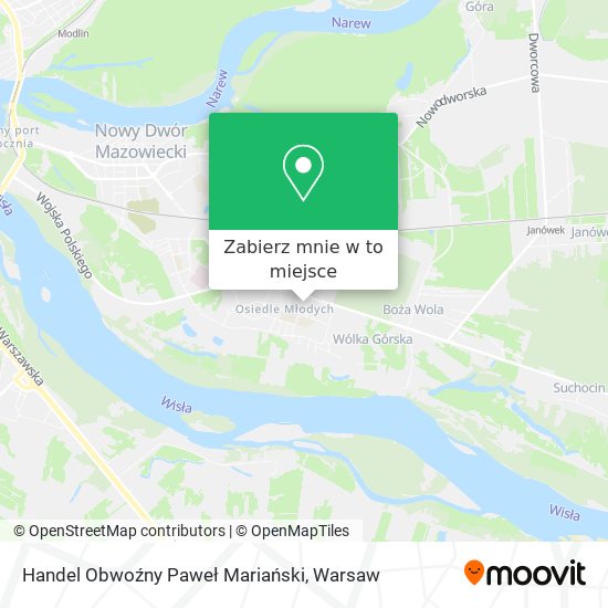 Mapa Handel Obwoźny Paweł Mariański