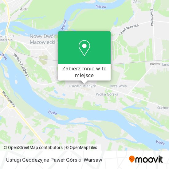 Mapa Usługi Geodezyjne Paweł Górski