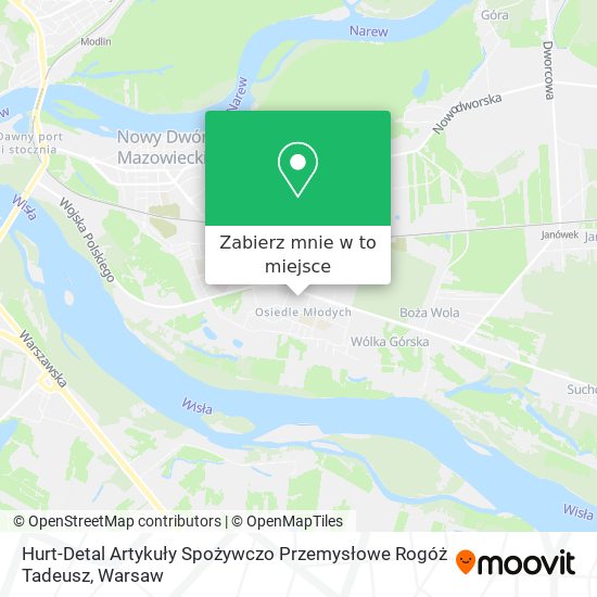 Mapa Hurt-Detal Artykuły Spożywczo Przemysłowe Rogóż Tadeusz