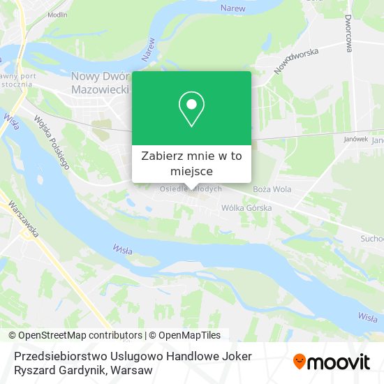 Mapa Przedsiebiorstwo Uslugowo Handlowe Joker Ryszard Gardynik