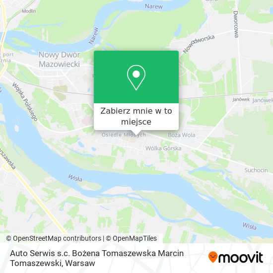 Mapa Auto Serwis s.c. Bożena Tomaszewska Marcin Tomaszewski