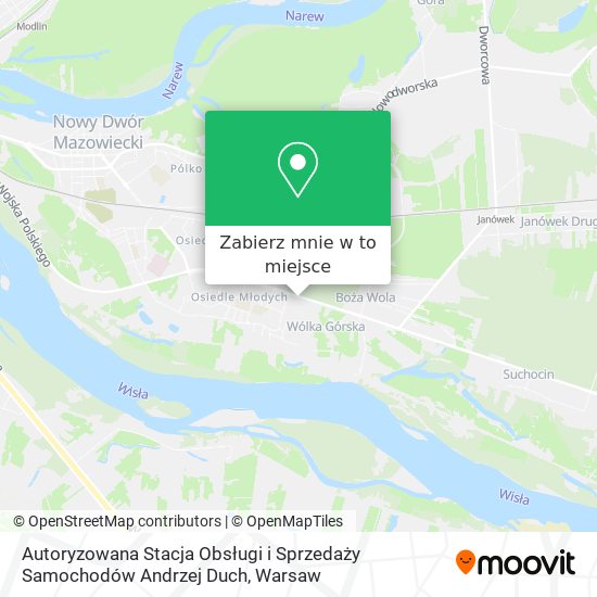 Mapa Autoryzowana Stacja Obsługi i Sprzedaży Samochodów Andrzej Duch