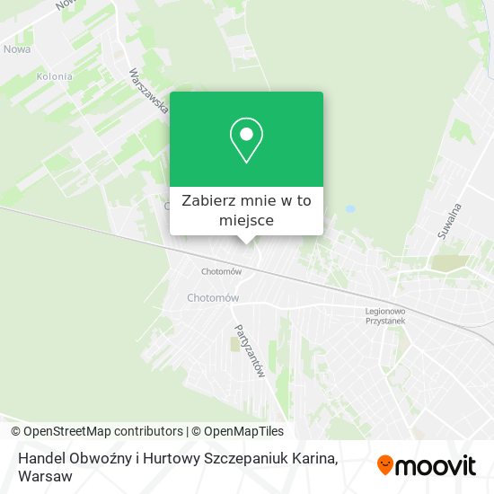 Mapa Handel Obwoźny i Hurtowy Szczepaniuk Karina